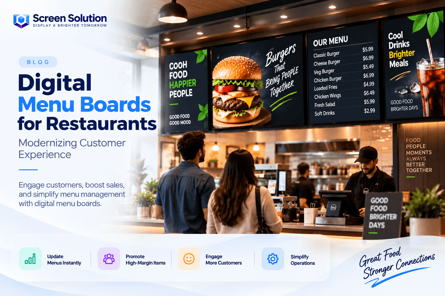 Digital Menu Boards for Restaurants: Modernizing Customer Experience